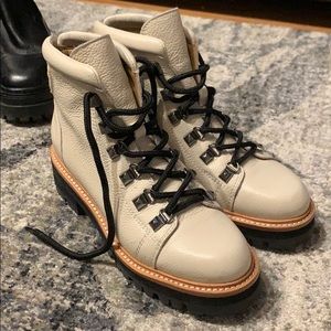 Barely worn Marc Fisher white booties!